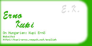 erno kupi business card
