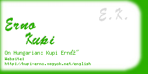 erno kupi business card